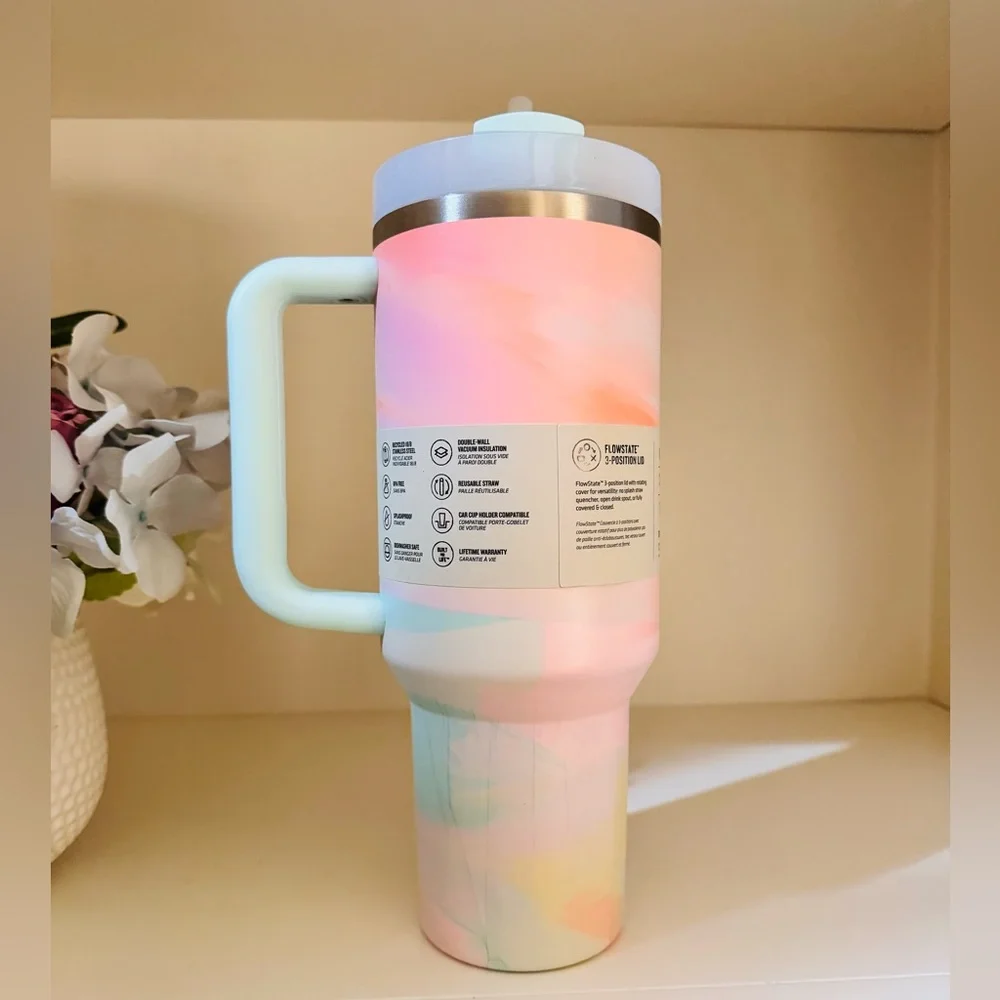 🎉LAST CHANCE🎉 Stanley 40 oz. Quencher H2.0 FlowState Tumbler Warm Serene - Picture 2 of 12